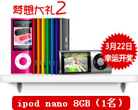 ipod nano 8GB(1名) ipod nano 8GB(1名)